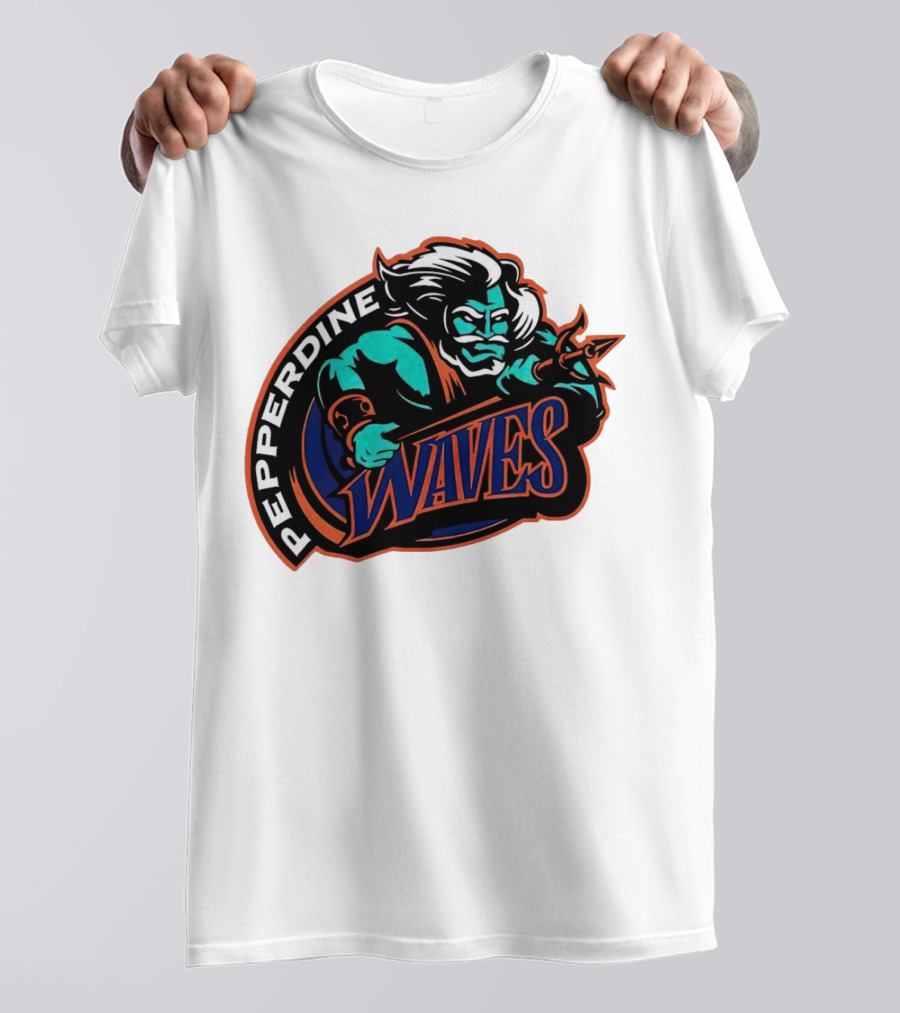 Pepperdine Waves 1997 Retro Logo Warrior T-Shirt