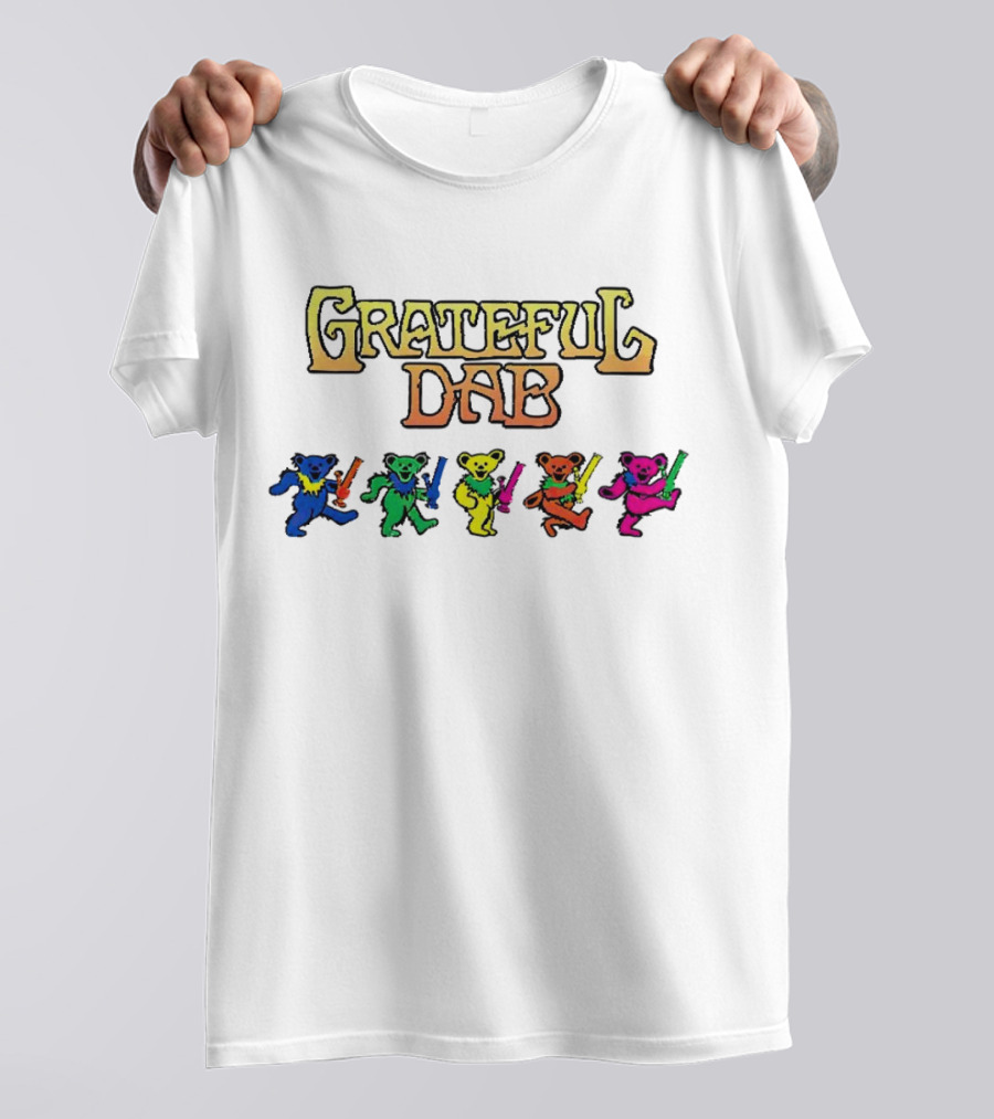 Grateful Dab Bears With Colorful Smoking Pipes T-Shirt