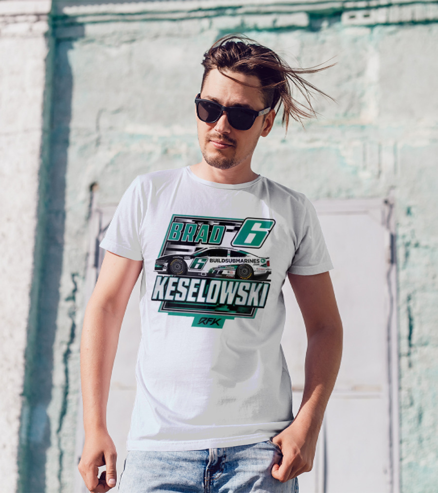 Brad Keselowski Buildsubmarines RFK Racing Number 6 Nascar Cup Series T-Shirt