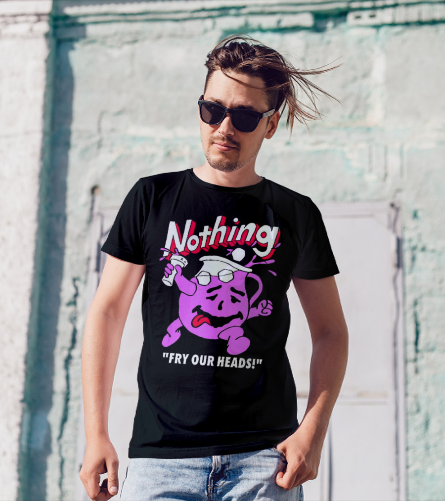 Nothing Fry Our Heads Purple Pitcher Character T-Shirt