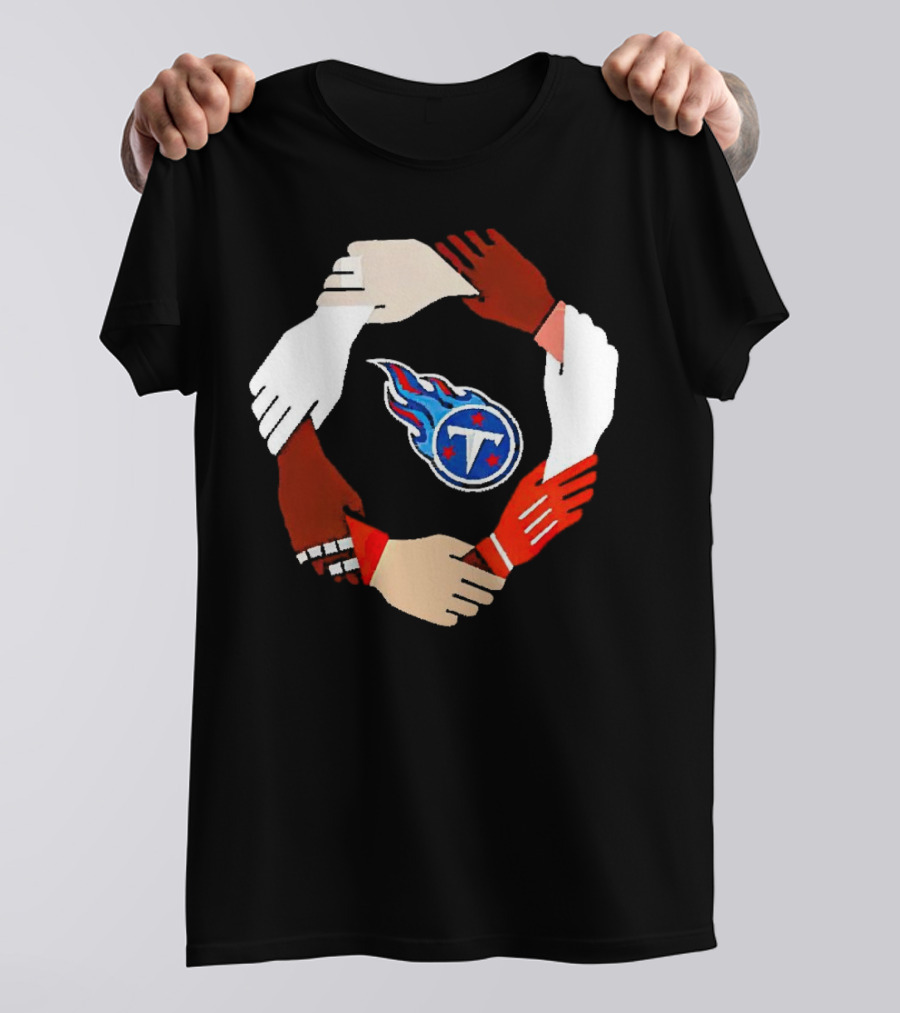 Tennessee Titans Unity Logo Hands Circle T-Shirt