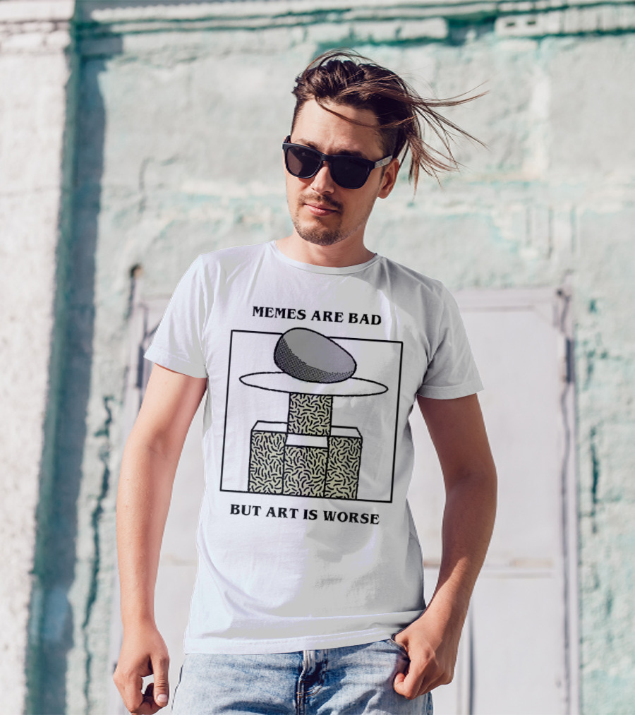 Memes Are Bad But Art Is Worse Abstract Geometric Pattern Hat T-Shirt