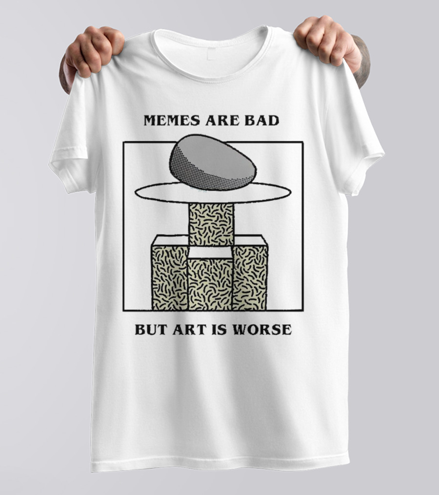 Memes Are Bad But Art Is Worse Abstract Geometric Pattern Hat T-Shirt