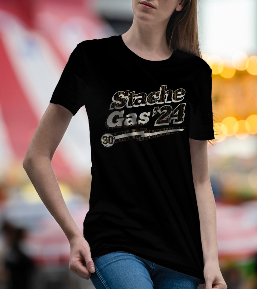 Stache Gas '24 Racing 30s Style Retro T-Shirt