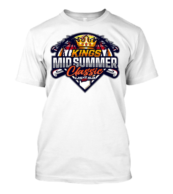 USSSA Ohio Baseball Kings Mid Summer Classic 2024 Palms Crown Bats T-Shirt