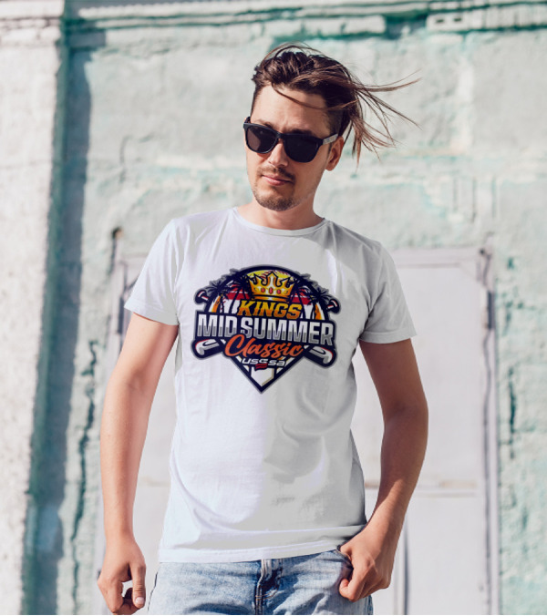 USSSA Ohio Baseball Kings Mid Summer Classic 2024 Palms Crown Bats T-Shirt