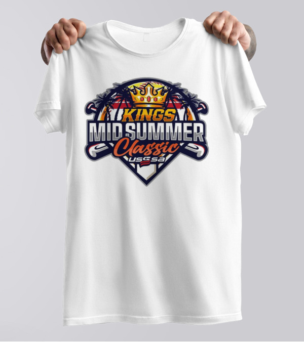 USSSA Ohio Baseball Kings Mid Summer Classic 2024 Palms Crown Bats T-Shirt