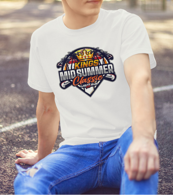 USSSA Ohio Baseball Kings Mid Summer Classic 2024 Palms Crown Bats T-Shirt