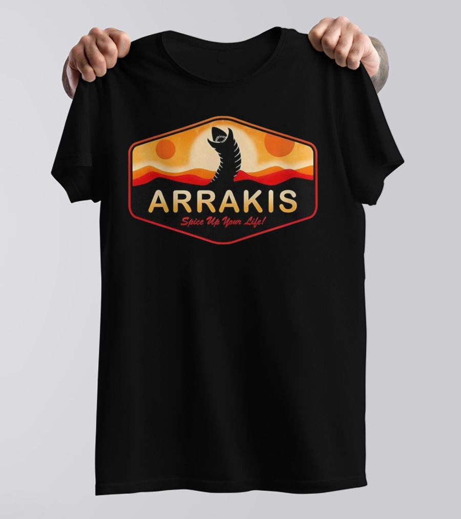Arrakis Spice Up Your Life Dune Sandworm Desert Scene T-Shirt