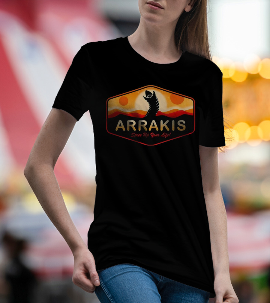Arrakis Spice Up Your Life Dune Sandworm Desert Scene T-Shirt