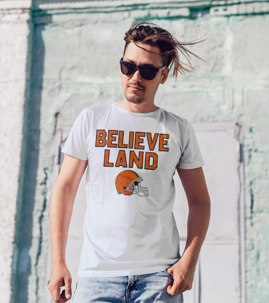 BELIEVELAND Cleveland Browns Helmet T-Shirt