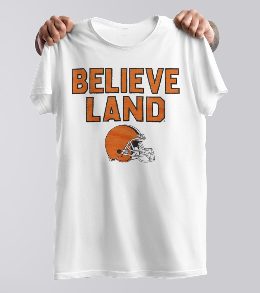 BELIEVELAND Cleveland Browns Helmet T-Shirt