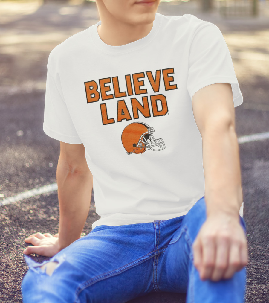 BELIEVELAND Cleveland Browns Helmet T-Shirt