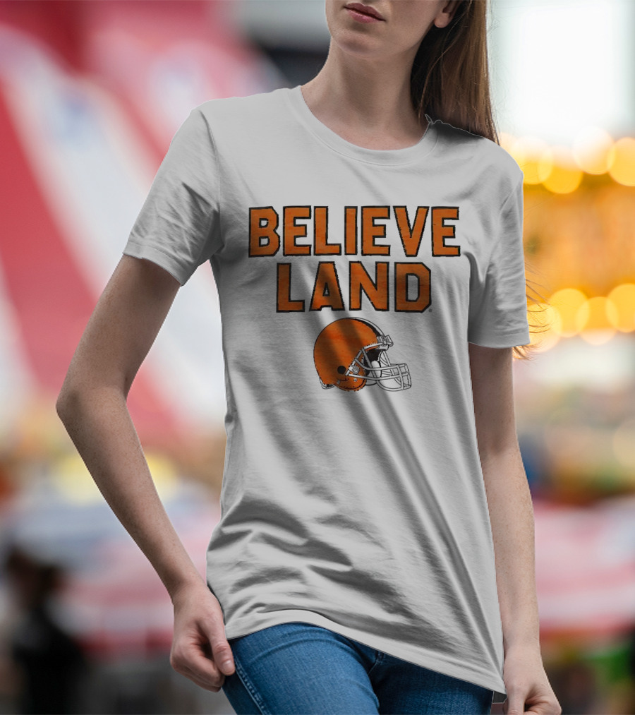 BELIEVELAND Cleveland Browns Helmet T-Shirt