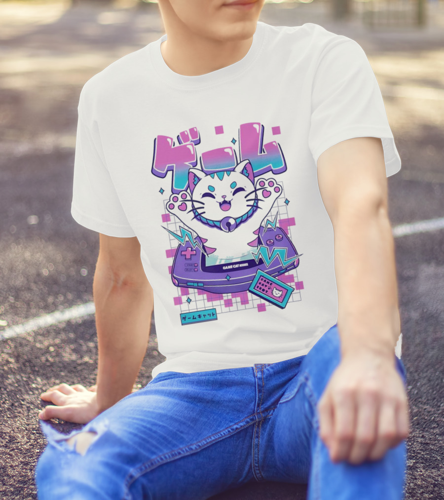 Game Cat Advance Yuri Santos Pereira ゲームキャット T-Shirt