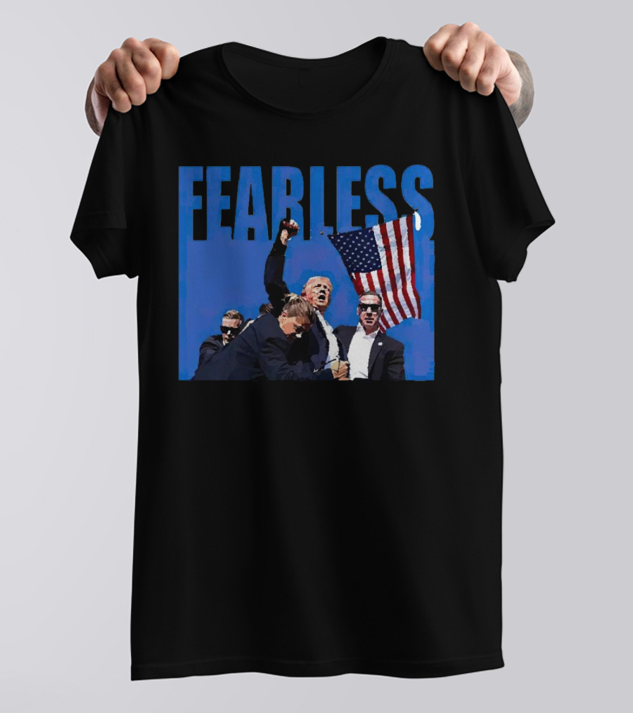 FEARLESS American Flag Gesture Mike Hurst T-Shirt
