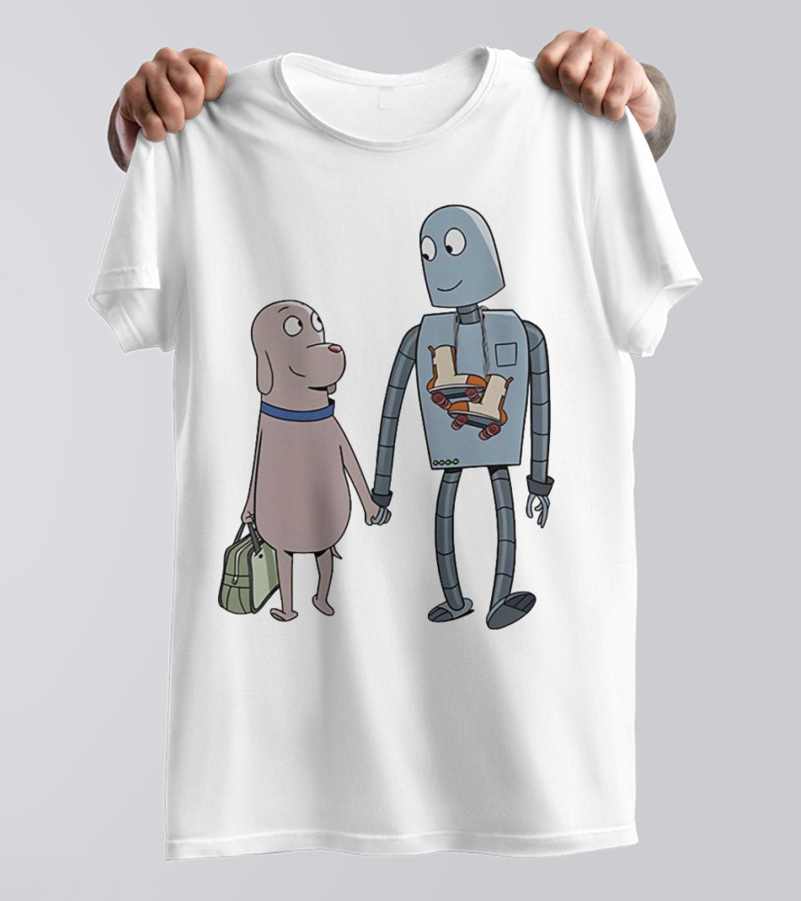 Companionship Adventure: Robot And Dog Journey T-Shirt