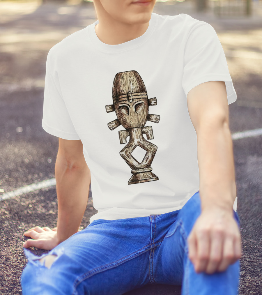 Seeking Jamaharon Ancient Symbol With Tribal Mask T-Shirt