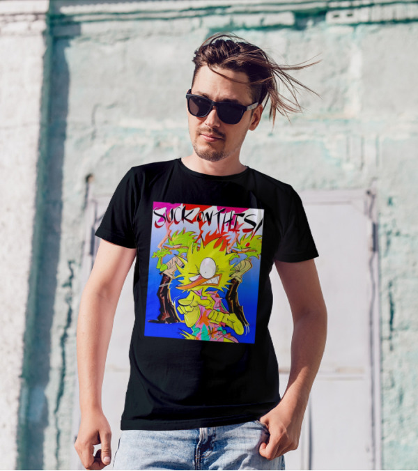 Suck On This Rugrats Reptar And Chuckie Cartoon T-Shirt