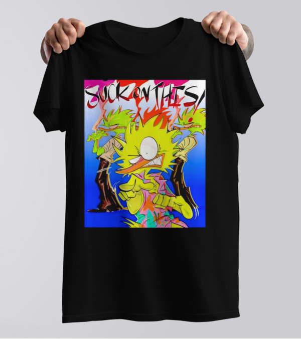 Suck On This Rugrats Reptar And Chuckie Cartoon T-Shirt