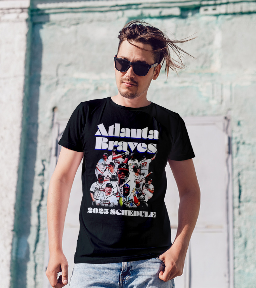 Atlanta Braves 2025 Schedule Team Players T-Shirt