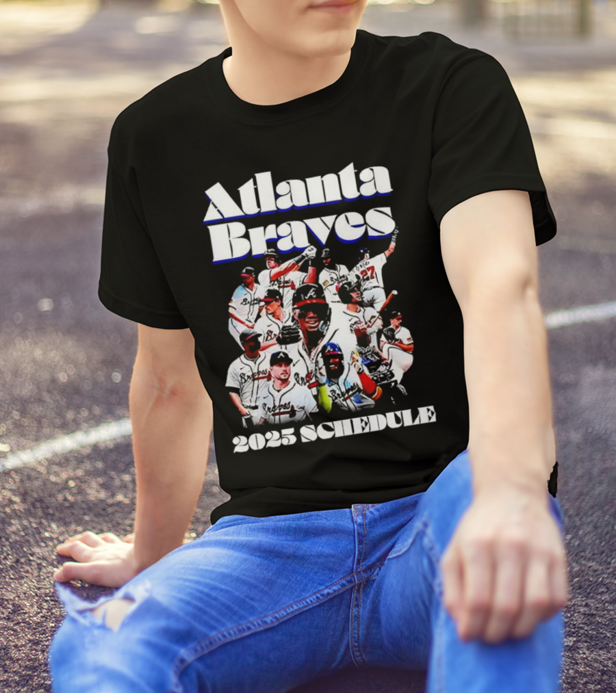 Atlanta Braves 2025 Schedule Team Players T-Shirt