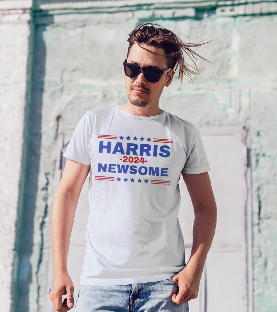 Harris Newsome 2024 Stars And Stripes Blue Red T-Shirt