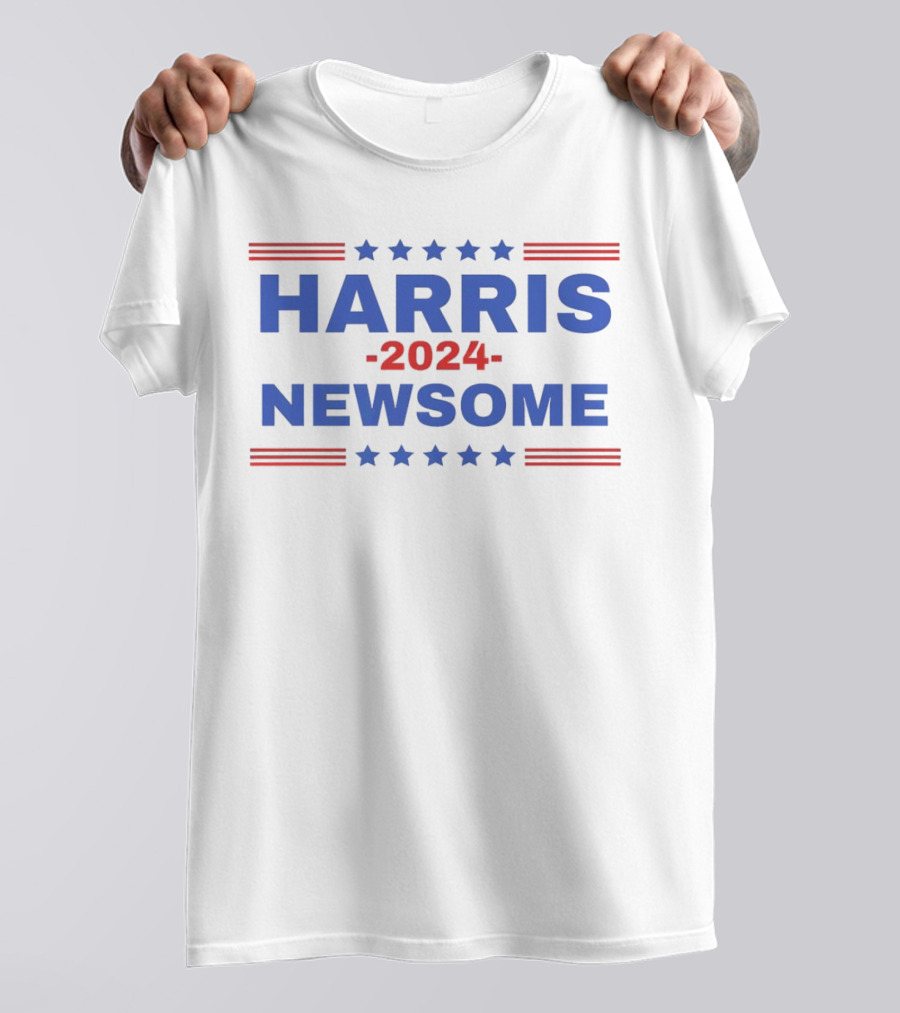 Harris Newsome 2024 Stars And Stripes Blue Red T-Shirt