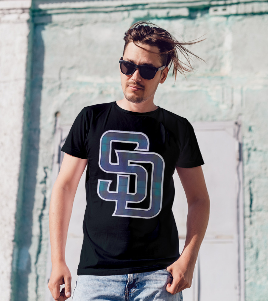 San Diego Padres SD Emblem With Bold Interlocking Letters T-Shirt