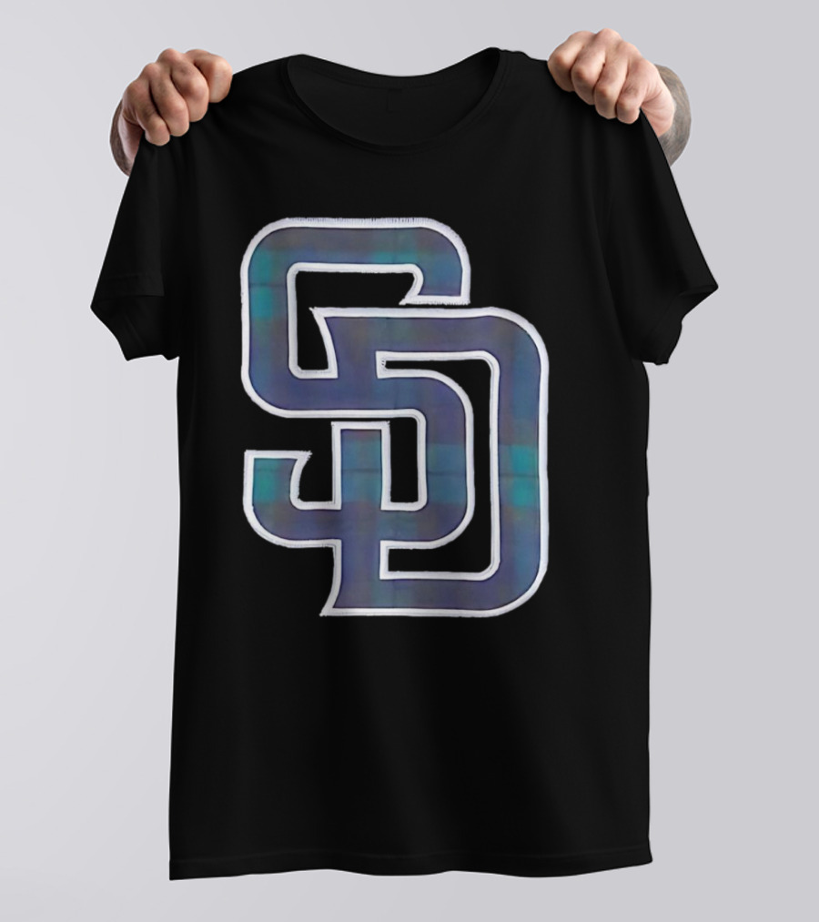 San Diego Padres SD Emblem With Bold Interlocking Letters T-Shirt