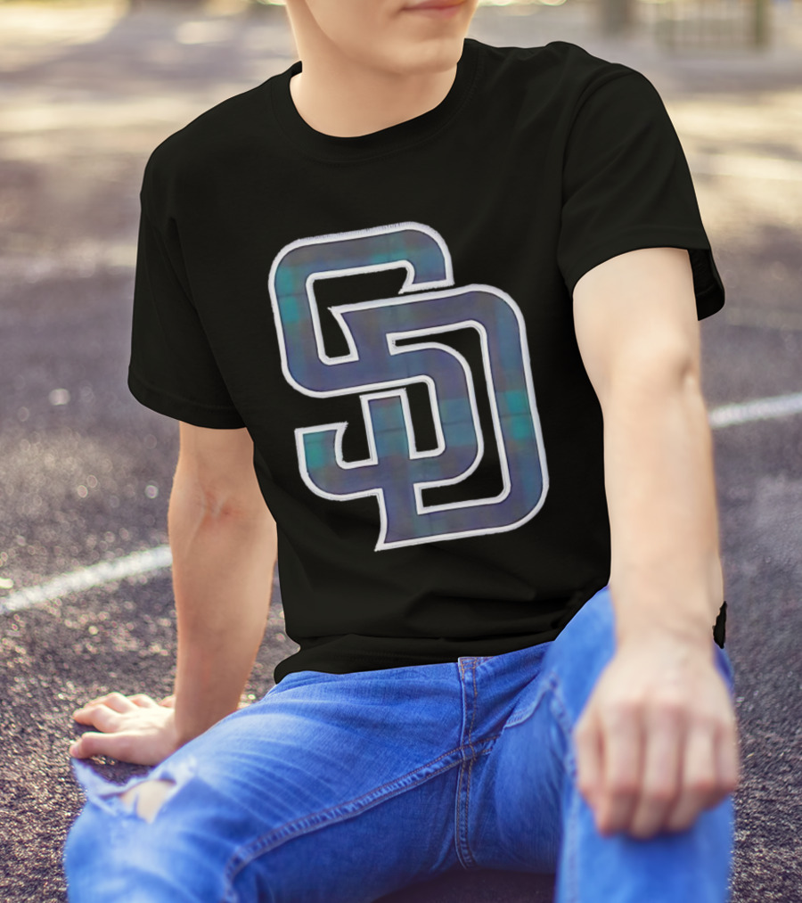 San Diego Padres SD Emblem With Bold Interlocking Letters T-Shirt