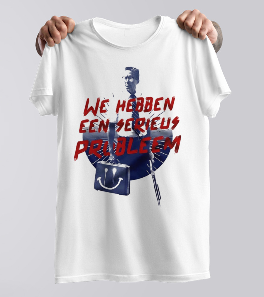 We Hebben Een Serieus Probleem Smiley Bag Man In Shadow T-Shirt
