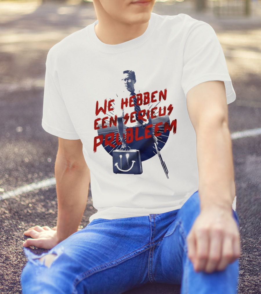 We Hebben Een Serieus Probleem Smiley Bag Man In Shadow T-Shirt