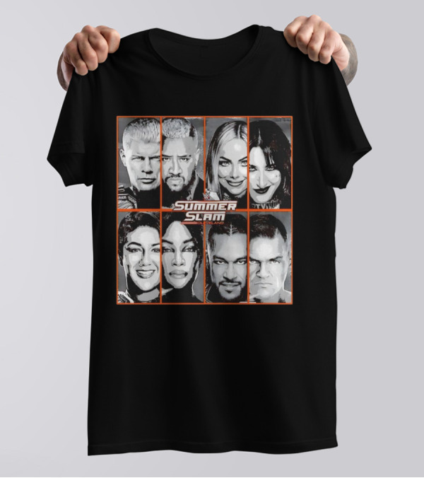 Summer Slam Cleveland WWE Superstar Collage T-Shirt