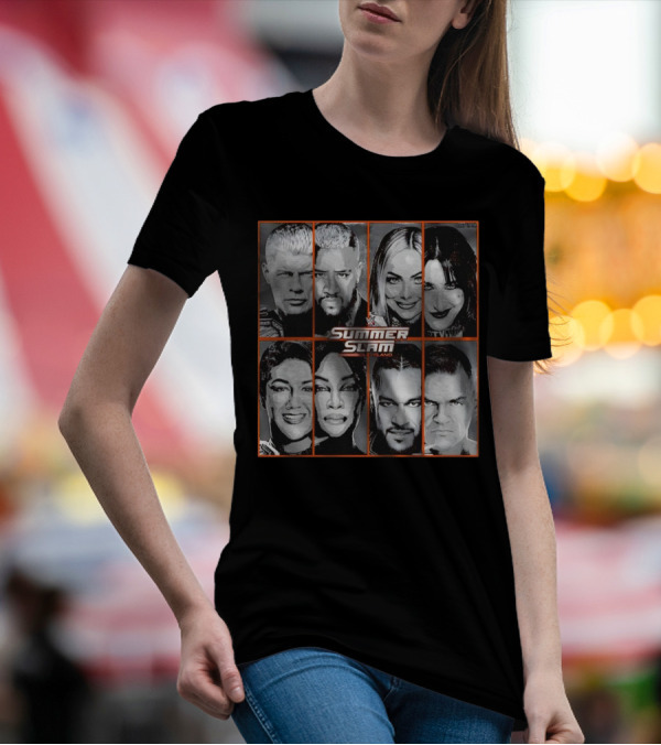 Summer Slam Cleveland WWE Superstar Collage T-Shirt