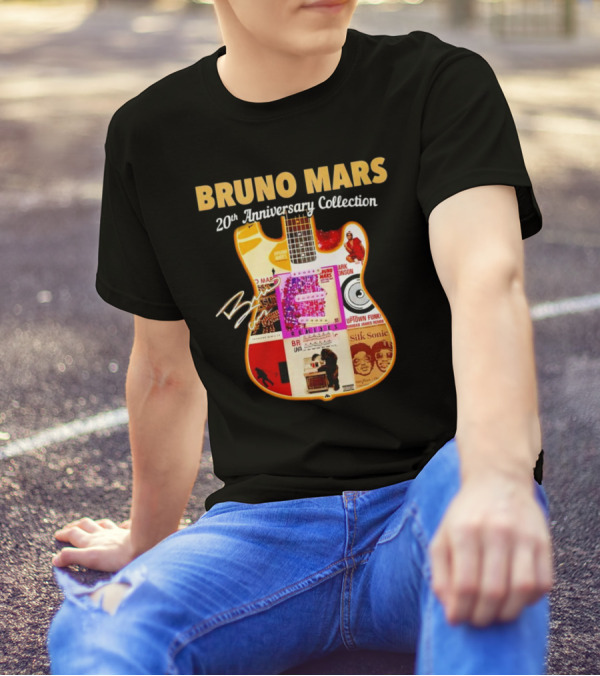 Bruno Mars 20th Anniversary Collection Featuring Uptown Funk And Silk Sonic T-Shirt