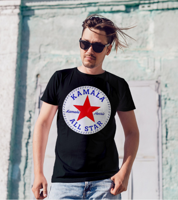 Kamala Harris All Star Red Star Emblem T-Shirt
