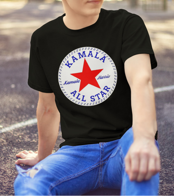 Kamala Harris All Star Red Star Emblem T-Shirt