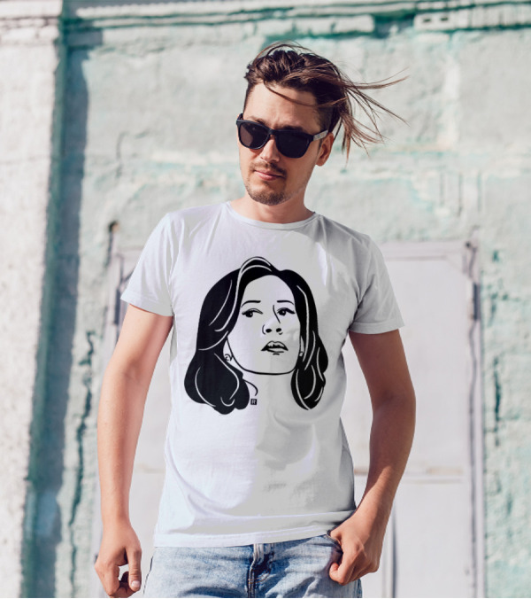 Kamala Harris Face Heavyweight Black T-Shirt