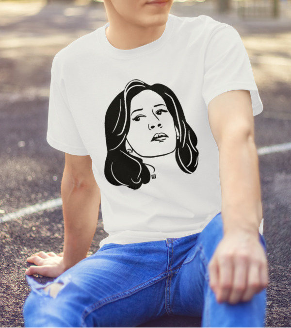 Kamala Harris Face Heavyweight Black T-Shirt