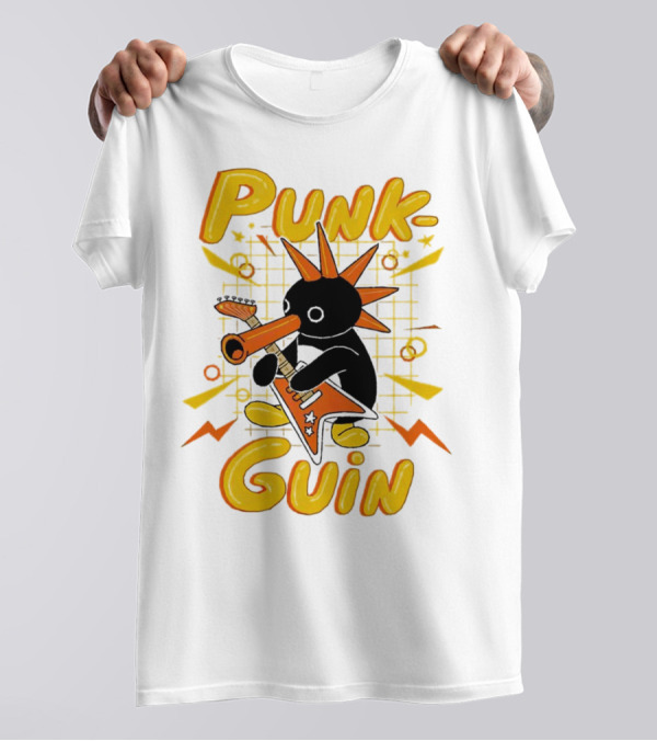 Punk-Guin Penguins Playing Musical Punk Guin T-Shirt