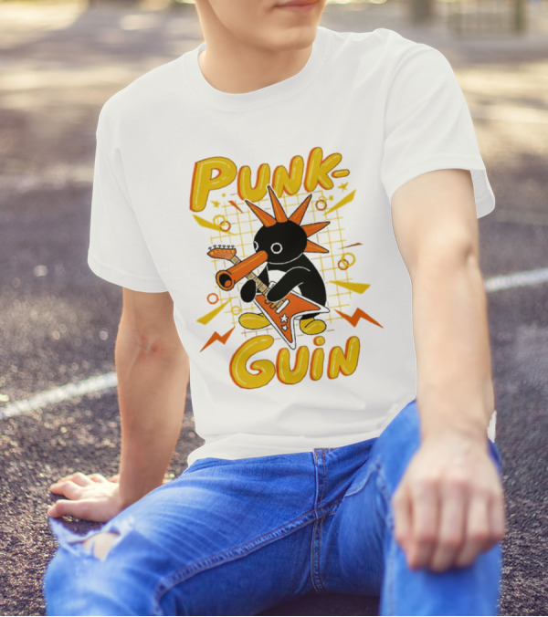 Punk-Guin Penguins Playing Musical Punk Guin T-Shirt