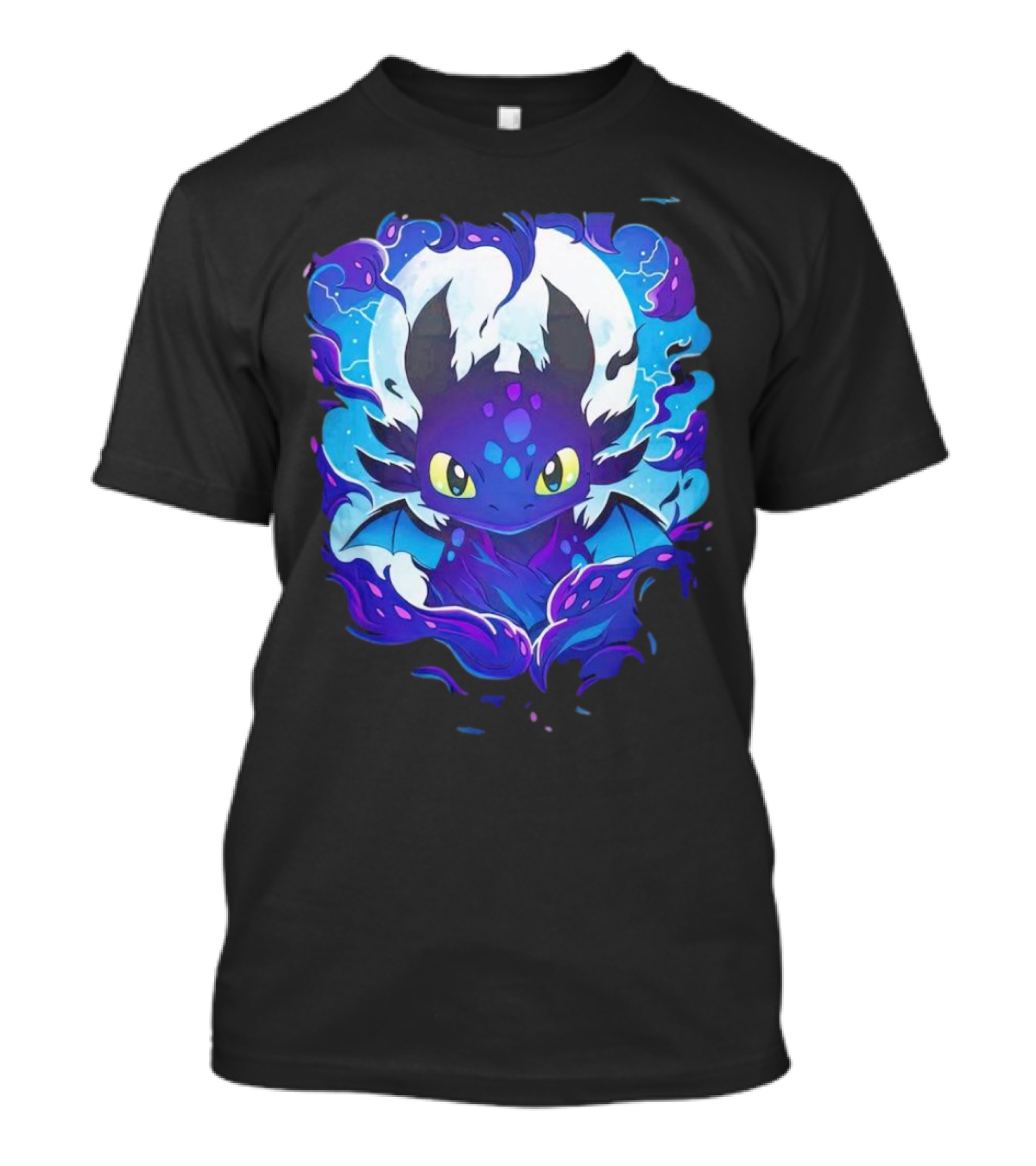 Toothless From How To Train Your Dragon Magical Night Sky Scene T-Shirt
