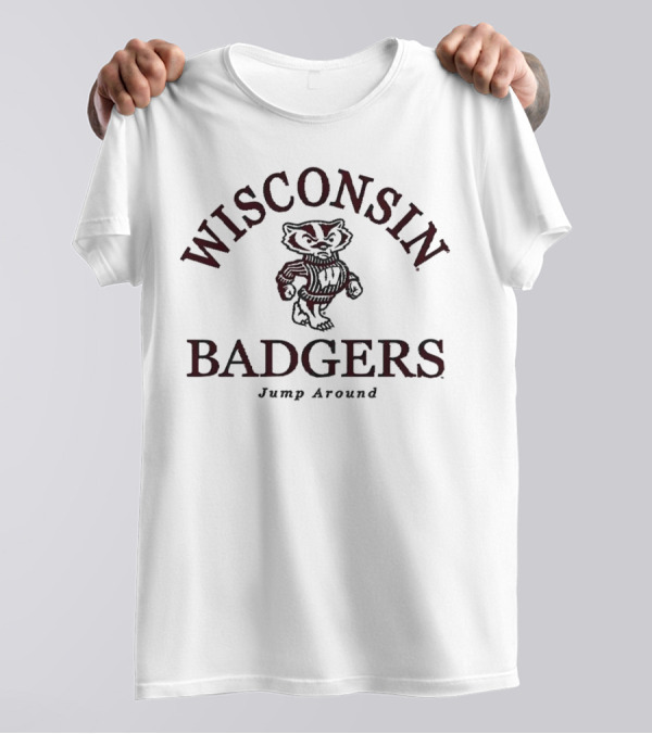 Wisconsin Badgers Jump Around Bucky Badger T-Shirt