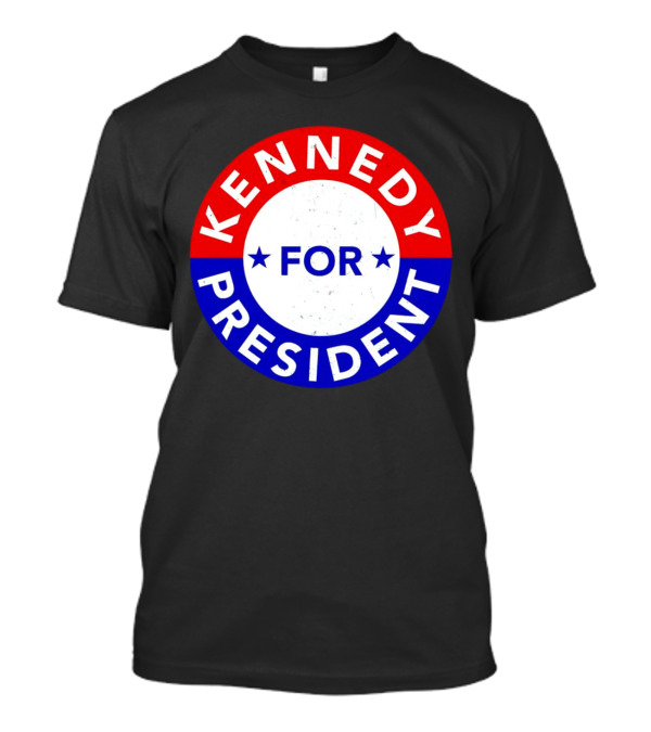 Kennedy For President Campaign Button Red White Blue T-Shirt