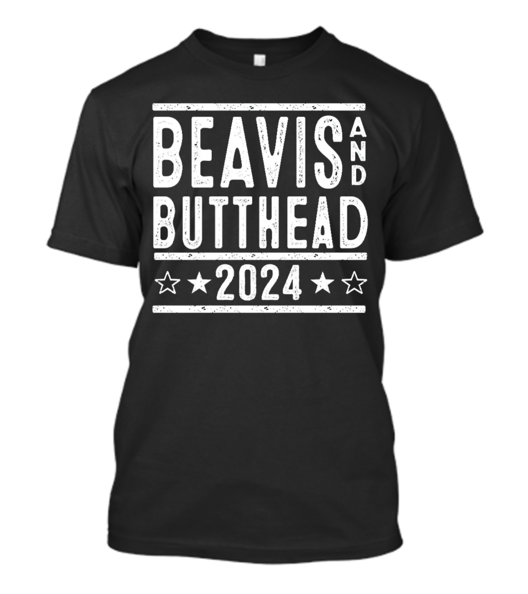 Beavis And Butthead 2024 Stars And Stripes Text T-Shirt