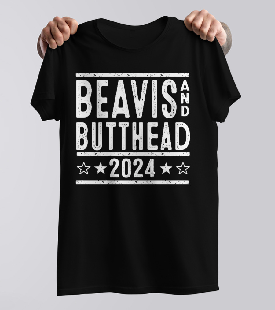 Beavis And Butthead 2024 Stars And Stripes Text T-Shirt