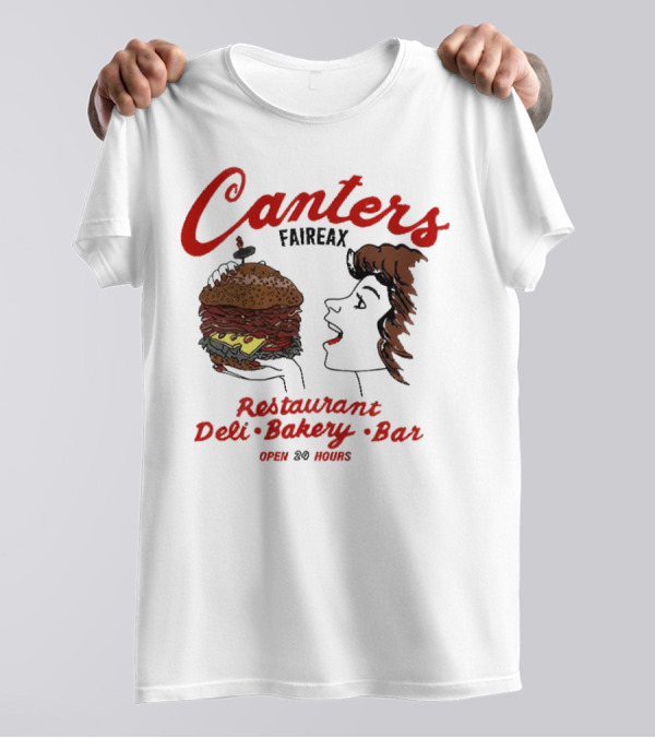 Canter's Deli Restaurant Bakery Bar Fairfax Los Angeles Open 24 Hours T-Shirt