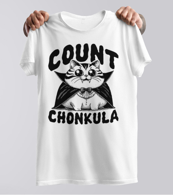 Count Chonkula Cat In Vampire Costume T-Shirt