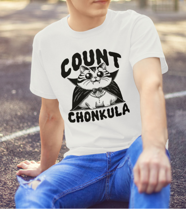 Count Chonkula Cat In Vampire Costume T-Shirt